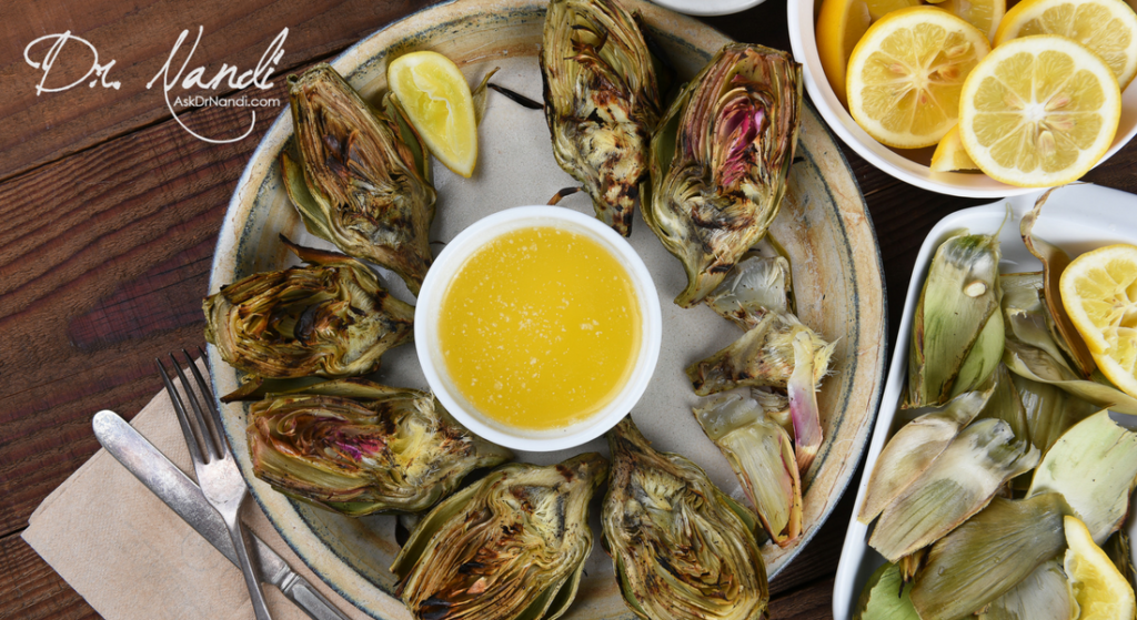 Grilled Artichokes with Garlic Butter