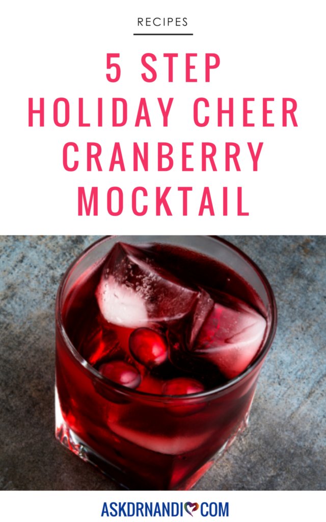 Healthy Holiday Cheer Cranberry Mocktail