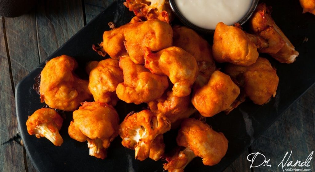 Healthy Vegan Buffalo Cauliflower Wings