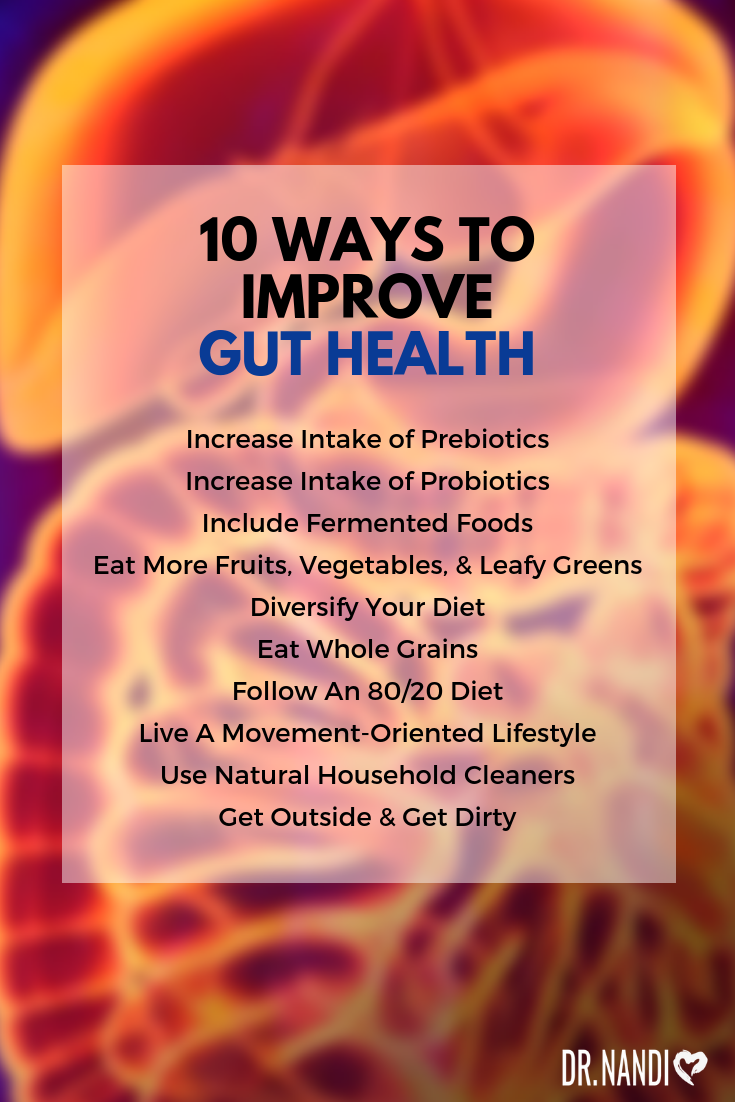 10 Ways To Improve Gut Health