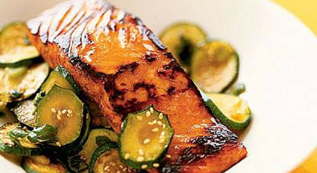 Teriyaki Salmon with Zucchini