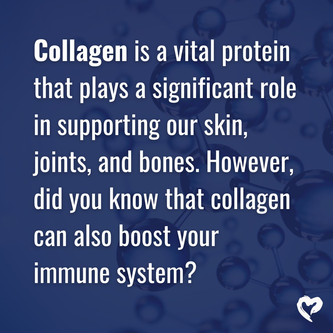 Collagen, a crucial protein for skin, joints, and bones, has recently emerged as a potential supporter of immune health. In this context, scientific studies have shed light on the benefits of collagen for immune function, emphasizing its positive effects. Here are three scientifically-backed facts that highlight the role of collagen in boosting the immune system.

Collagen reduces inflammation, enhancing immune response: A study published in the Journal of Agricultural and Food Chemistry demonstrated the anti-inflammatory properties of collagen peptides in rats with arthritis. These findings suggest that collagen may have similar benefits for individuals with inflammatory conditions, such as allergies or autoimmune disorders.

Collagen strengthens the gut lining and promotes healthy digestion: A healthy gut microbiome is essential for a robust immune system, and collagen can play a role in supporting it. The Journal of Clinical Gastroenterology published a study showing that collagen supplementation improved gut permeability and alleviated symptoms in patients with irritable bowel syndrome.

Collagen boosts white blood cell production, crucial for fighting infections: Research published in the Journal of Medicinal Food found that collagen supplementation increased white blood cell production in mice with weakened immune systems. This indicates that collagen might have similar benefits for individuals with compromised immune systems.

My Personal Rx: 

Incorporate collagen-rich foods into your diet: Consuming foods such as bone broth, salmon, and leafy greens provides the necessary amino acids to support collagen production in the body.
Take my Youth Collagen powder daily. >> Link in BIO
Manage stress levels: Chronic stress can contribute to collagen breakdown. Engage in stress-reducing activities like yoga, meditation, or deep breathing exercises to support collagen production and overall immune health. Download my free Calm the Chaos Meditation Guide. >> Link in BIO